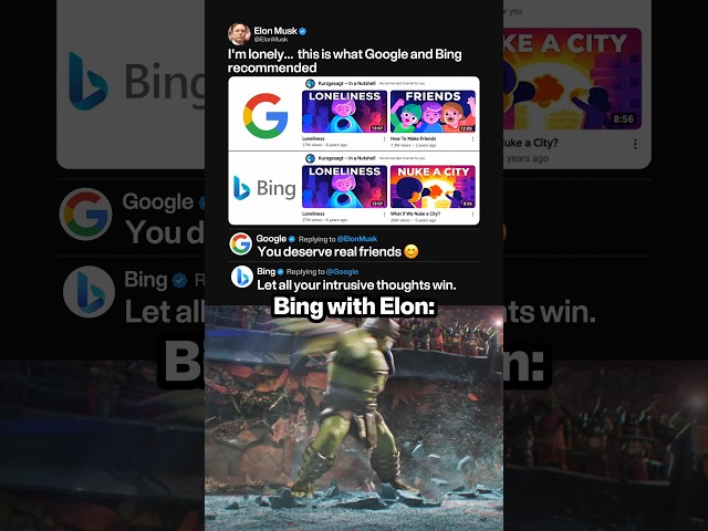 Google vs Bing When You're Lonely 💀😭