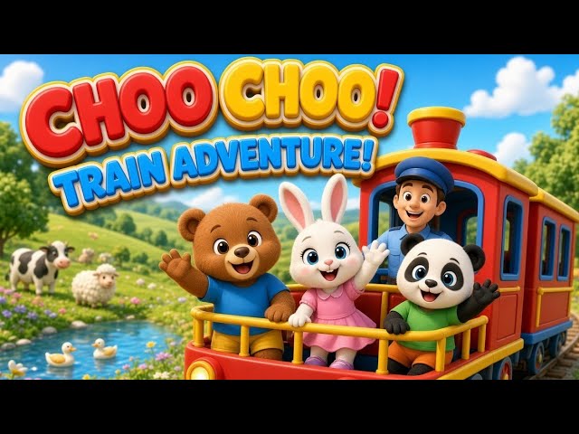 🚂 Choo Choo Train Adventure! 🌈 | Fun Nursery Rhyme for Kids | Colors, Animals & More!