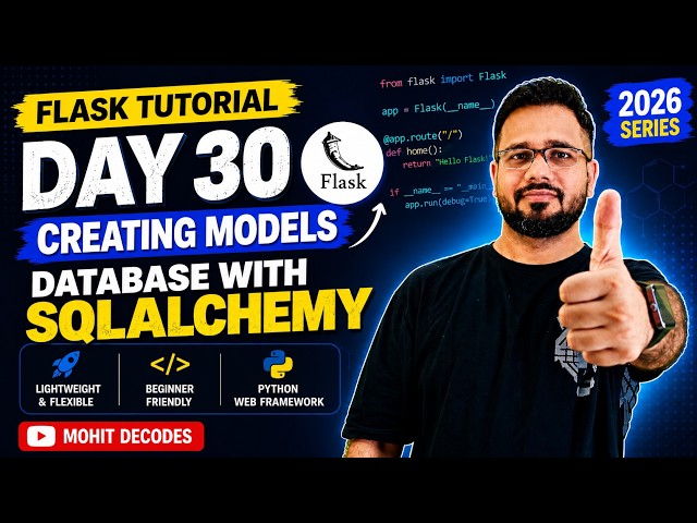 Flask Tutorial #30 - Creating Models | Flask-SQLAlchemy Models & Tables