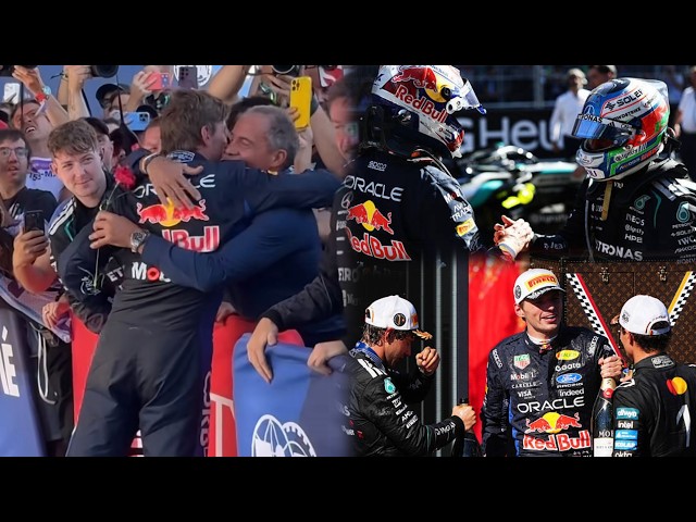 Max Verstappen hugs Kimi's father after Madrid Win | Wholesome podium scenes with Max & Kimi