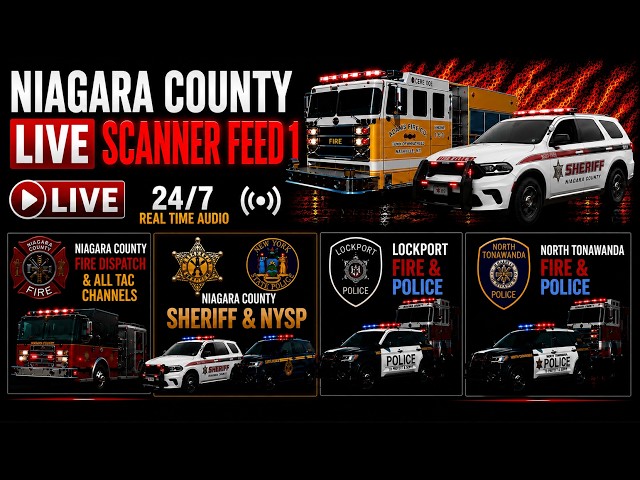 🔴Live 24/7 Niagara County Police, Fire & EMS Scanner - Niagara County Fire Wire Livestream #1
