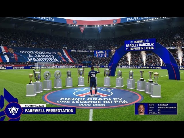 BRADLEY BARCOLA'S🇫🇷🪄 FAREWELL GAME FOR PARIS SAINT GERMAIN 🥲✌️THANK YOU FOR EVERYTHING LEGEND 🇫🇷🪄🤝