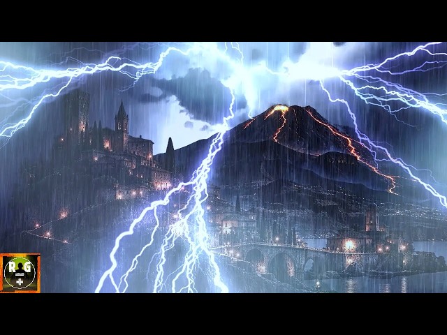 Thunderstorm and Rain Sounds for Sleeping | Heavy Thunder, Intense Lightning & Relentless Downpour