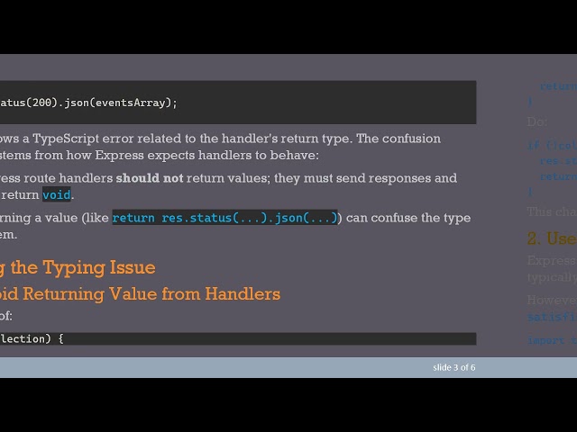 Properly Typing Express Route Handlers with TypeScript and Express