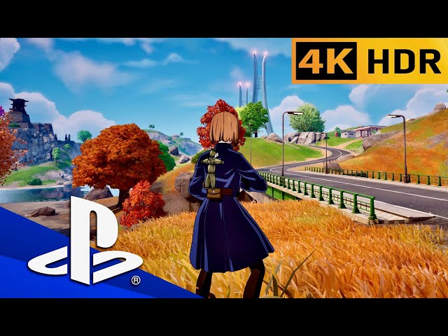 Fortnite Nobara Skin Gameplay PS5 Pro 4K HDR | Jujutsu Kaisen