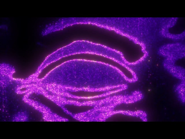 Creepy Faces Static Glitch Purple Visual 4K Halloween Found Footage Style Background