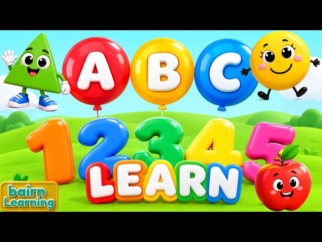 Toddler Learning Videos For 5 Year Olds | ABCs, 123s Shapes, and Nursery Rhymes