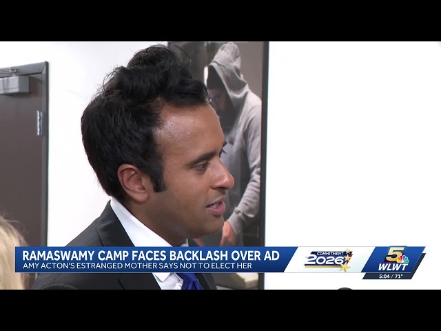 Ramaswamy campaign responds to criticism over ad featuring Acton's estranged mother