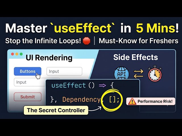 React useEffect Explained from Scratch in 11 Minutes 🚀 | React Hooks for Beginners