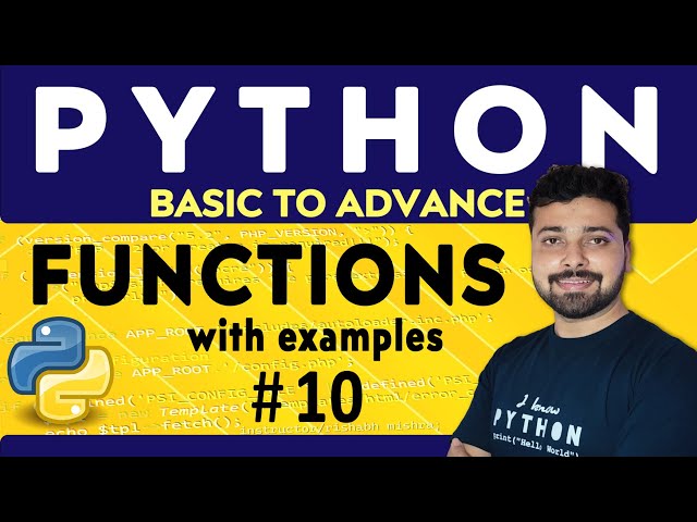 Functions in Python | Python Tutorial in Hindi 10