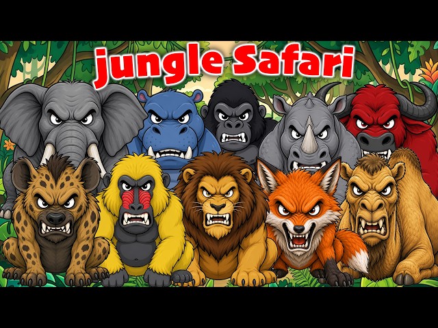 Jungle Safari Animal Sounds 🐘 Safari Animals for Toddlers 🦒 LittleKidsTV 