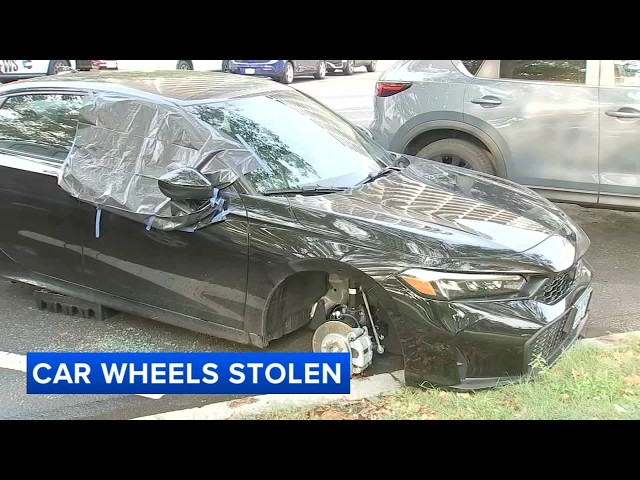 New Honda owner wakes up to wheels stripped, window smashed in Philadelphia