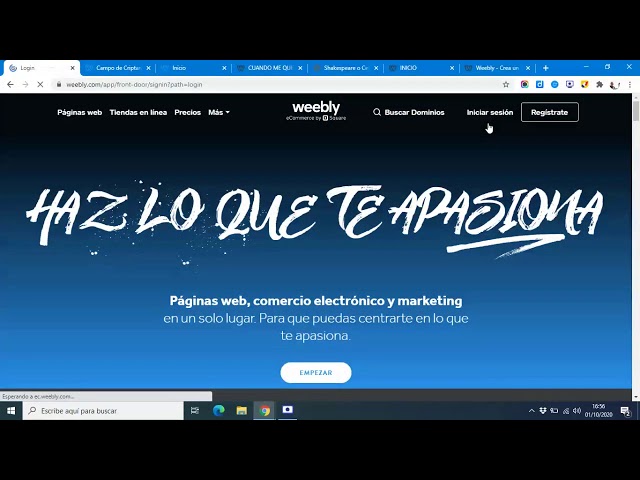 Crear cuenta educativa en weebly