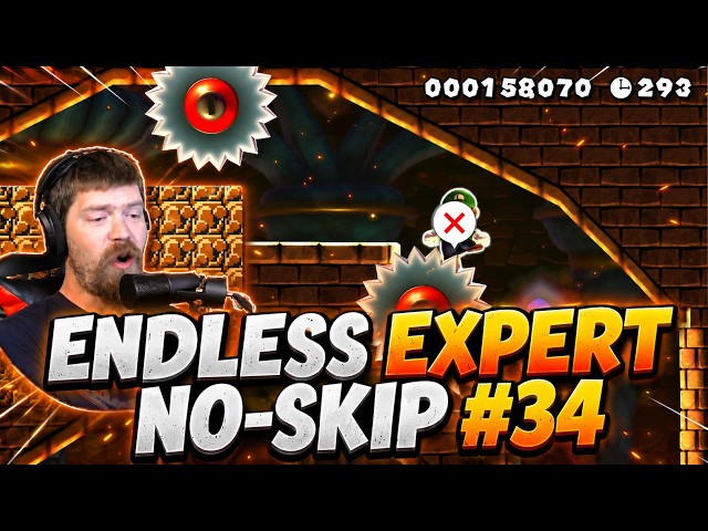 When will I catch a break....?! [SMM2 Endless Expert No-Skip #34]