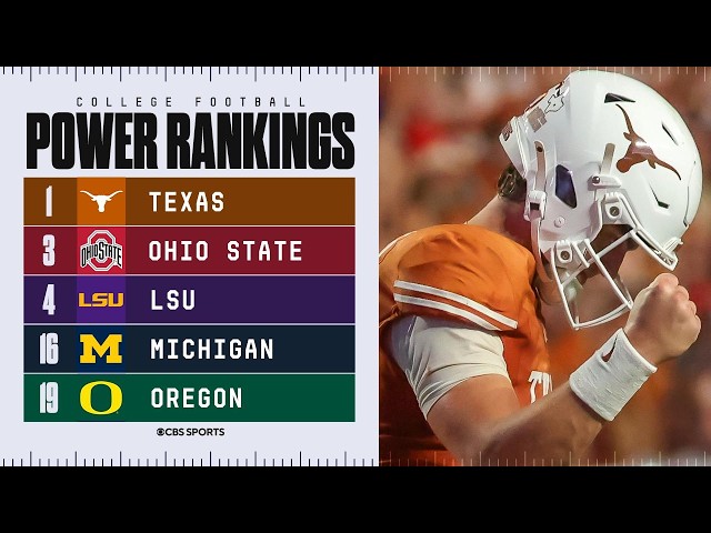 College Football Week 3 Power Rankings: Texas on top, Michigan rises & Oregon faces reality check