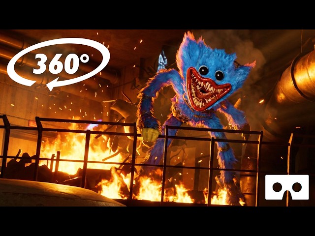 360° VR POPPY PLAYTIME CHAPTER 5 - Can YOU escape HUGGY WUGGY? Virtual Reality Experience