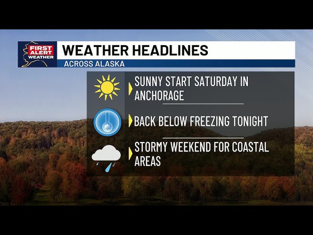 Anchorage sees first freeze of season, with active weather for Gulf of Alaska this weekend