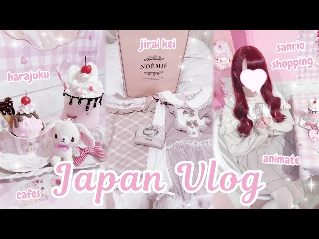 japan vlog ♡ first days in tokyo~ harajuku, sanrio shopping, kawaii cafes, jirai kei clothes