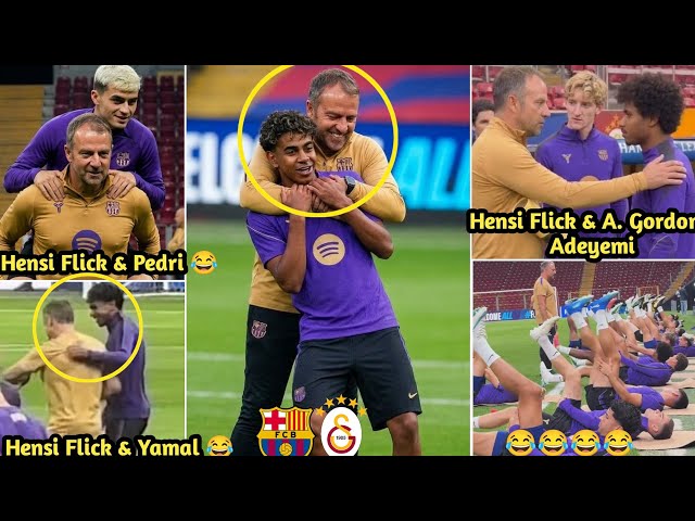 Crazy Things Yamal And Other Barcelona Players Did In Galatasaray Stadium While Preparing For UCL