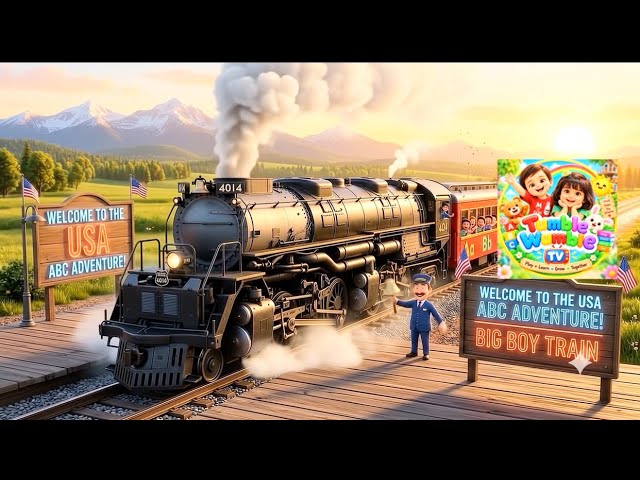 Abcd, ABC song Abc Rhymes Learn Letters A to Z | USA ABC Train Adventure 🇺🇸🚂 Kids Educational Video