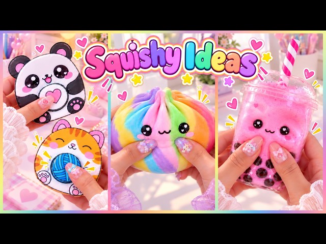 10 Cute DIY Squishy & Fidget Ideas! 🌈 Easy & Satisfying Crafts