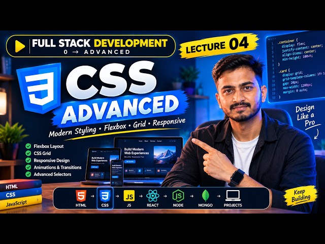 Advanced CSS 🚀 | Flexbox, Grid & Responsive Design | Full Stack Development #4