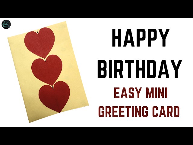HAPPY BIRTHDAY MINI GREETING CARD |GMRVS ARTS AND CRAFTS|#happybirthdaycard