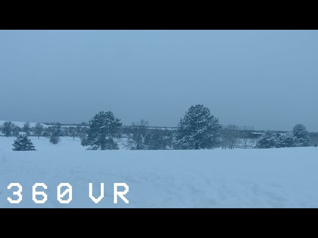 360 VR Ambient Nature - Snowy Hillside [5K]