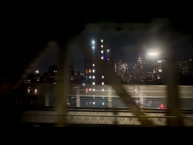 Q Train Over the Manhattan Bridge at Night Brooklyn Bridge & Lower Manhattan Skyline September 2026