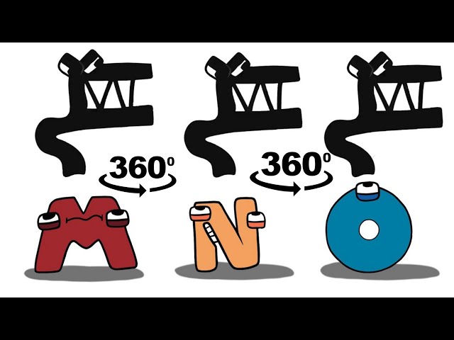 360 Video | Alphabet Lore But F Kills MNO | Alphabet lore Animation