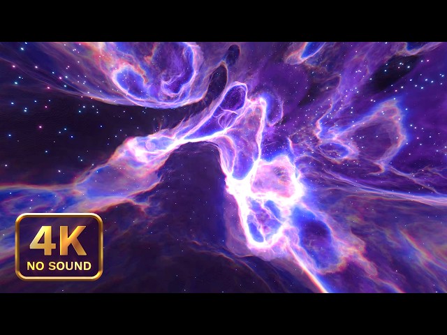 Electric ⚡Space 4K  Screensaver: Glowing Violet Filament Drift | Silent UHD TV Wallpaper (No Sound)