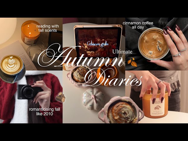 autumn vlog 🍂 romanticising life like 2010, cinnamon, bookstore run, reading with coffee and candles