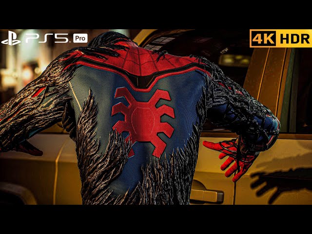 (PS5 PRO) Venom takes Over Tom Holland Classic suit to fight Kraven Hunters |4K HDR|