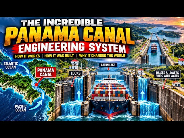 How the Panama Canal Works:The Engineering Marvel That Changed the World #shorts #panama #facts #fyp