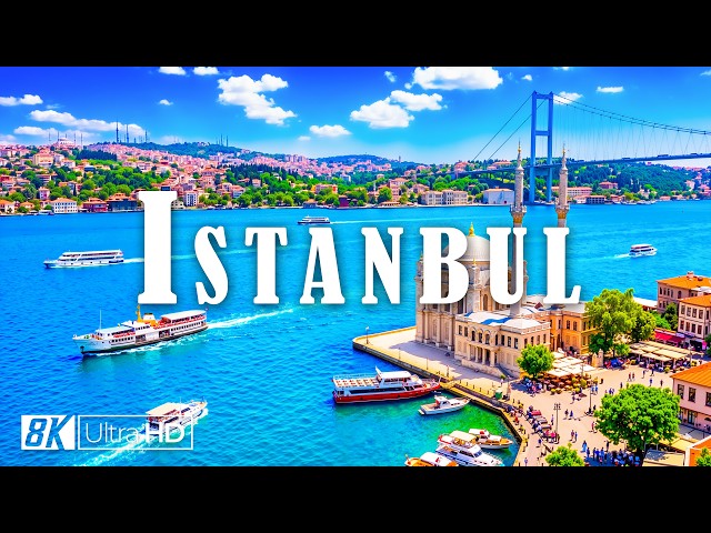 ISTANBUL 8K Virtual Tour 🇹🇷 🧿 Hagia Sophia, Bosphorus Strait & Historic Turkish Paradise 🌊