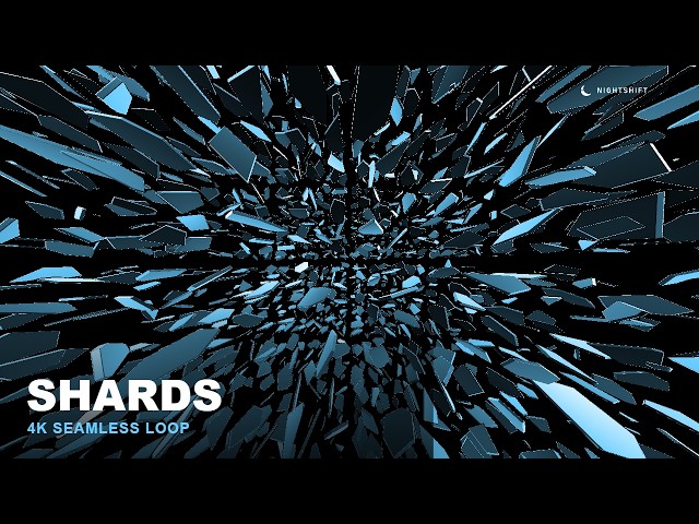 Shards — Broken Glass Storm | 4K Seamless Loop | 10 Minutes | NIGHTSHIFT