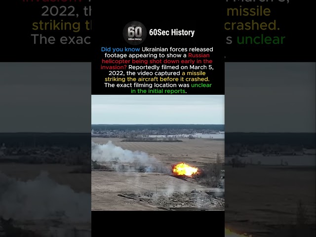 The Moment a Helicopter Is Hit Over Ukraine #shorts