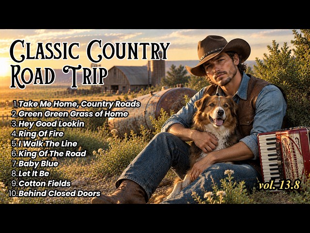 Classic Country Songs Music 60s 70s 80s - Take Me Home Country Roads, Hey Good Lookin, Ring Of Fire