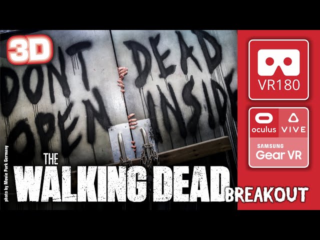 The Walking Dead 3D Breakout | VR180 3D Horror Zombie VR Experience Movie Park Germany #horrorstory