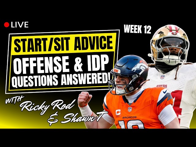 NFL Fantasy Football Starts/Sits Q&A | Week 12 News, Notes, + IDP Advice!