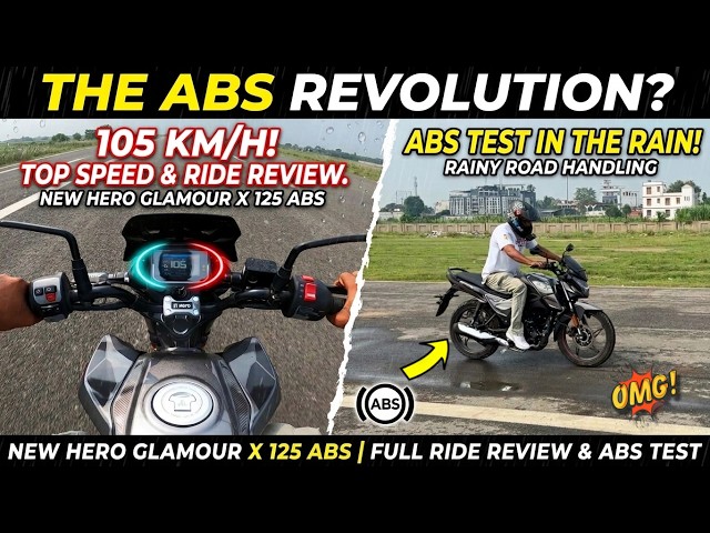 New Hero Glamour X 125 ABS Test 🔥 Ride Review & Top Speed | Hero Glamour X 125 ABS