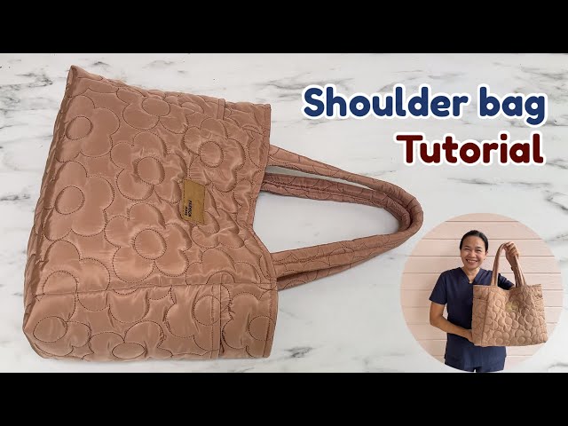 How to sew shoulder bag pattern , sewing diy shoulder bag tutorial