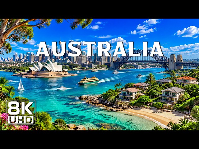 FLYING OVER AUSTRALIA (8K UHD) – Soothing Music Along With Beautiful Nature Video - 8K Video UHD