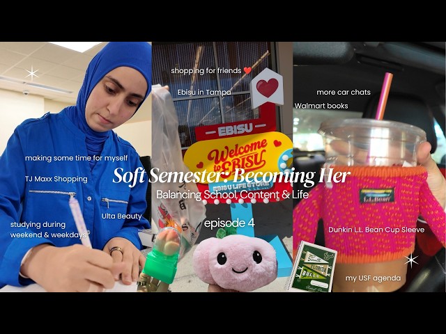 Soft Semester: Becoming Her: Balancing School, Content & Life 💻📑🛍️