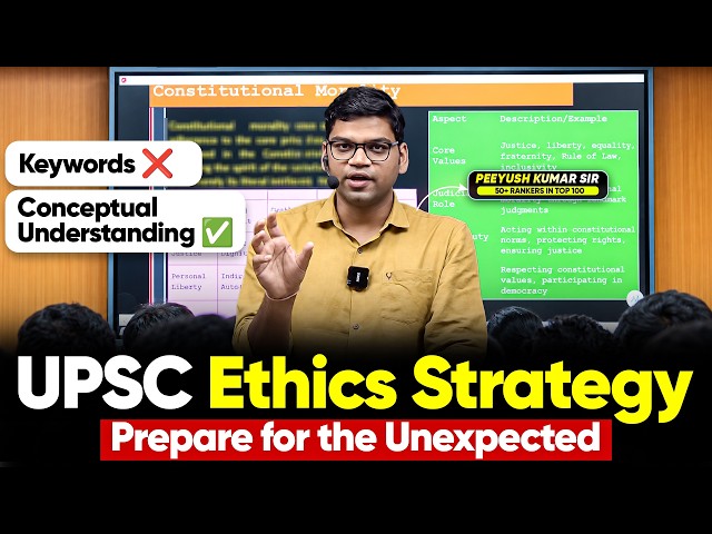 UPSC Ethics Strategy 2026 | Master GS Paper 4 With Concepts & Case Studies | Peeyush sir