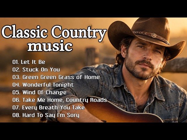 Let It Be, Stuck On You, Wonderful Tonight – Greatest Classic Country Music Collection 60s 70s 80s
