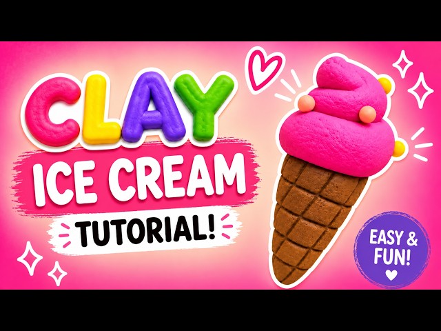 🍦 Mini Clay Ice Cream Tutorial | Easy DIY Miniature Craft