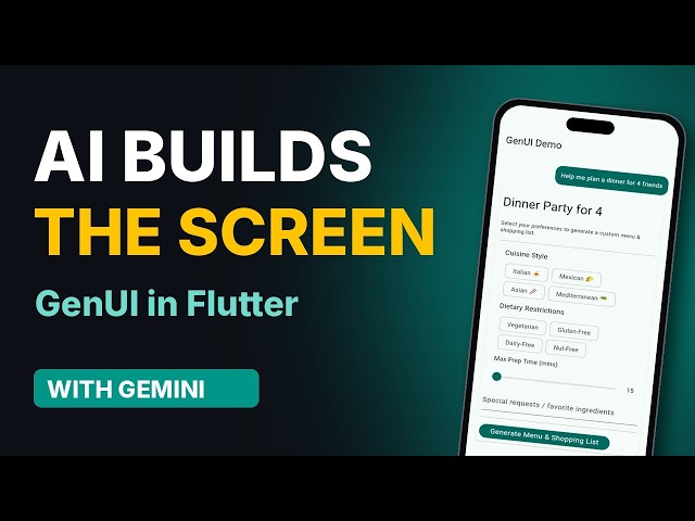 GenUI in Flutter: Let AI Build Your App's Screens