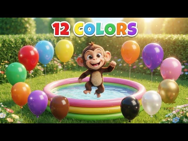 12 Colors for Kids 🌈 | Learn Colors with Bandar | Red, Blue, Yellow & More | Nanhi Udaan Academy