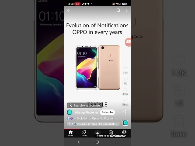 Evolution of Oppo Notifications every years